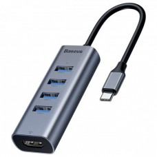 Адаптер-Хаб Baseus USB Enjoy Series HUB Type-C на USB 3.0×3/HDMIx1 (CAHUB-N0G)