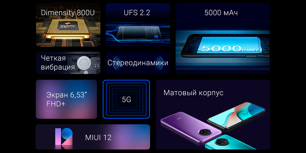 Xiaomi Redmi Note 9T 5G 4+64GB (фиолетовый / Daybreak Purple) (Копировать)