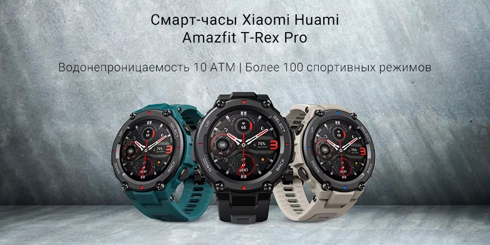 Умные часы Xiaomi Huami Amazfit T-REX Pro (A2013)