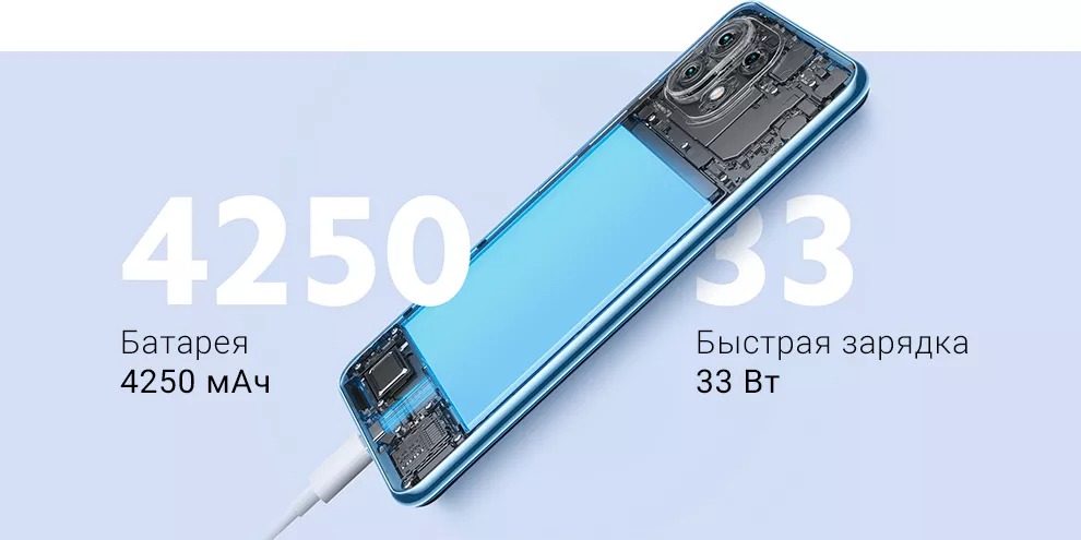 Xiaomi Mi 11 Lite 5G NE 8GB+128GB (синий / Bubblegum Blue)