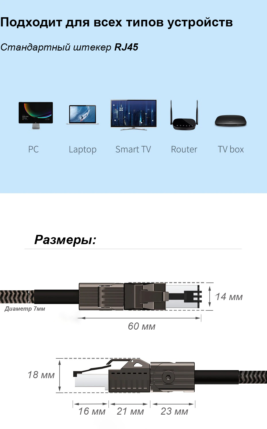 Сетевой кабель Xiaomi HAGiBiS S/FTP CAT8 40Gb/s RJ45 200 cm (ENC01)