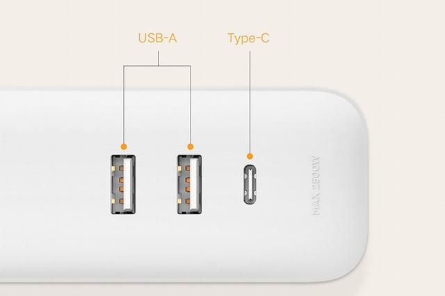 Удлинитель Xiaomi Mi Power Strip Fast Charge Smart Socket 2A1C (3 розетки +2 USB +1 USB-C) (XMCXB05QM)